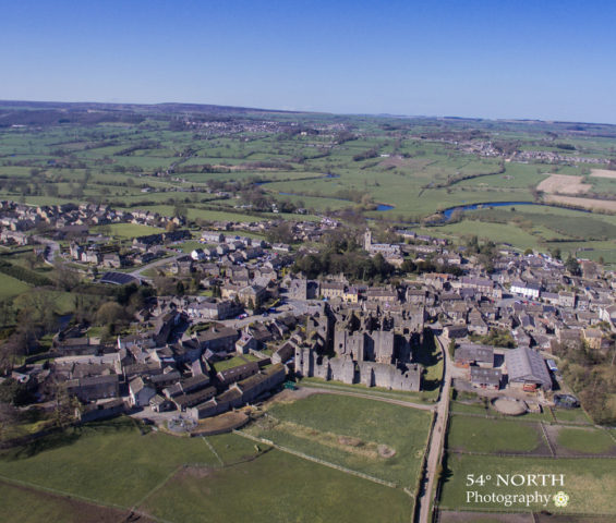 Aerial photo of Middleham, Wensleydale, Yorkshire